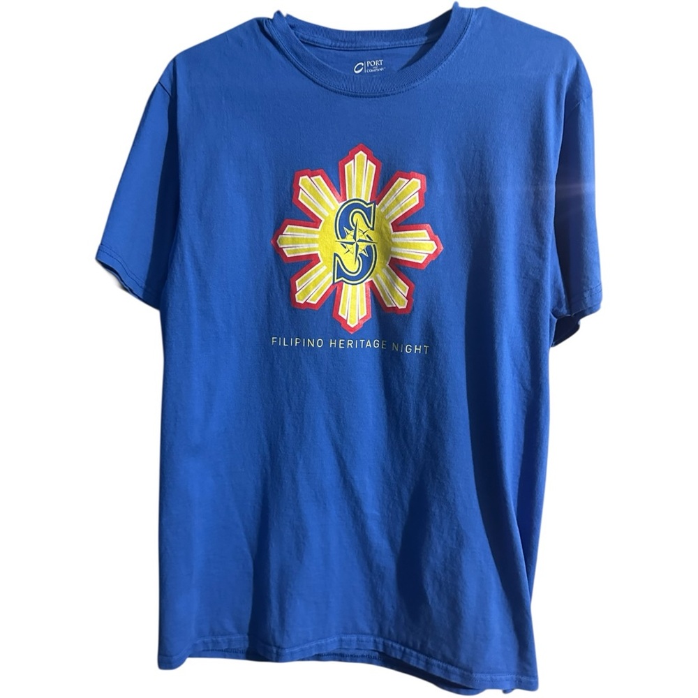 Seattle Mariners MLB Filipino Heritage Night Bundle of 2 Shirts Blue Size Medium - Picture 3 of 4